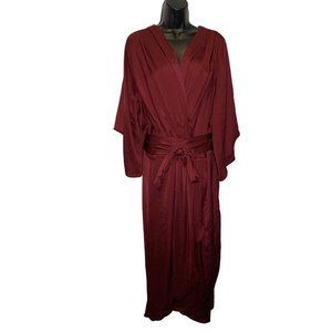 NWT City Chic Womens Opulent Wrap Dress Bordeaux  Purple Size XXL 24